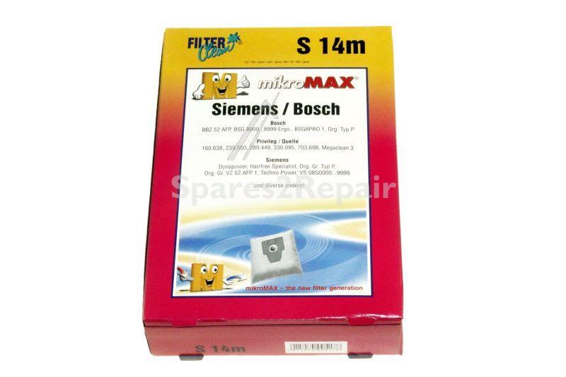 Filterclean Vacuum Cleaner Bags - S14m Fl0030-k Non Woven Dust Bags 4 +2 Filters