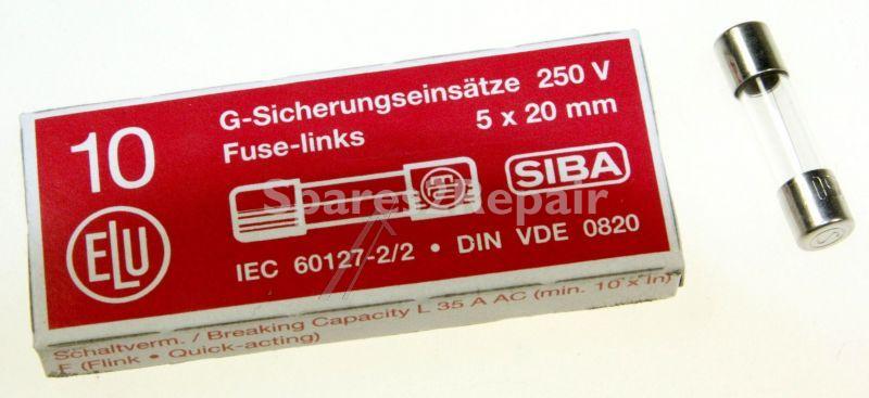 Siba Glass Fuse 5x20mm Fast Acting - 1 25a-f 179020 1 25 Fuse 5x20 10pcs -rohs-