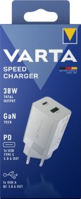 Varta Usb Power Supplies - 57955 101 111 Gan Charger 38w 1x Usb-c 1x Usb-a Pd Qc