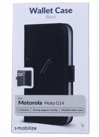 Mobilize Leather Bag Gsm - 29130 Mobilize Classic Gelly Wallet Book Case Motorola Moto G14 Black