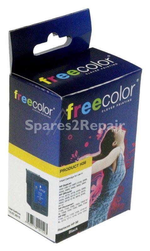 Freecolor Cartridge - Hp56a-ink-frc K20115f7 Ink Cartridge Black For Hp C6656a-56 Bk