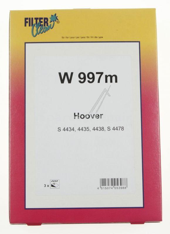 Filterclean Vacuum Cleaner Bags - W997m Fl0830-k Dust Bags X 3