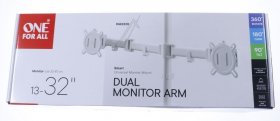 One For All Monitor Holder - Dm2220 Monitor Halterung Smart Suitable For Dual White
