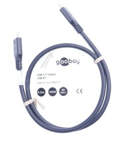 Goobay Usb-connector - 74194 Usb-c Cable Usb 3 2 Generation 2x2 5a Black 0 5m