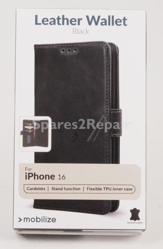 Mobilize Leather Bag Gsm - 29712 Mobilize Leather Case Apple Iphone 16 Black
