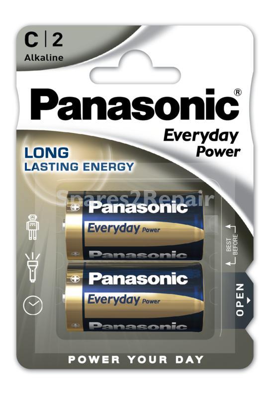 Panasonic C Akaline Batteries - Lr14 Lr14eps-2bp Lr14 Everyday Power Alkaline C Battery 1 5v (pack Of 2)