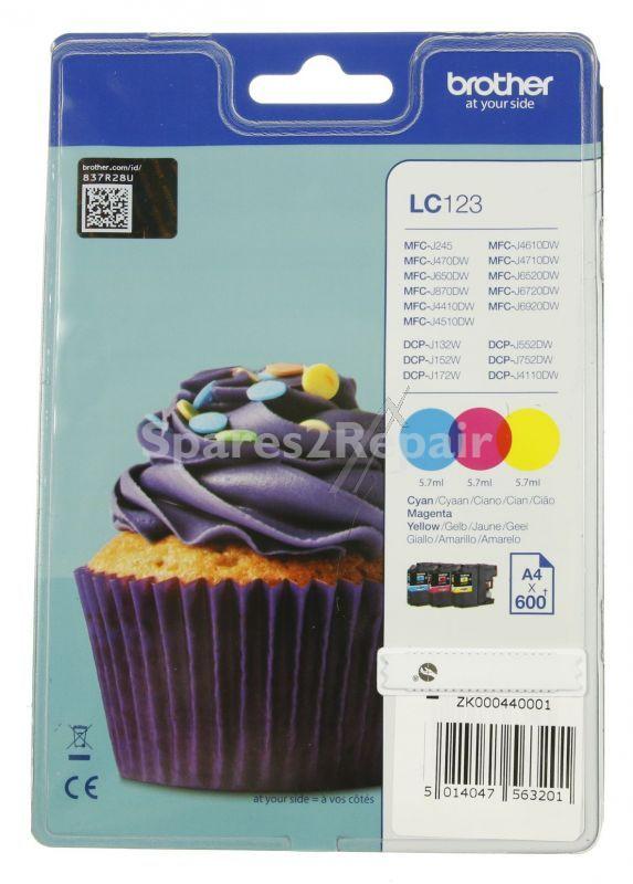 Brother Cartridge - Lc123rbwbpdr Ink Cartridge C-m-y
