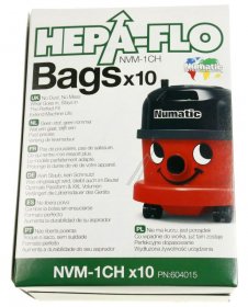 Numatic Vacuum Cleaner Bags Henry - NVM-1CH - 604015 - 3 Layer Hepaflo Filter Bags (pack 10)