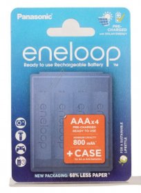 Microcell/battery 1.2v - Lr03 Eneloop Ready To Use Batteries Aaa 750mah 4pk + Battery Case