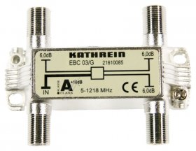 Kathrein 3 Way Splitter Sat/terr/wb - Ebc 03-g 3fach Verteiler 6 Db 5-1218 Mhz