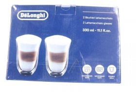 Cups - Dlsc312 5513284171 Double Wall Lattemacchiato Glasses 330ml Set Of 2 [Delonghi]