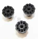 Polti Vacuum Cleaner Nozzle - Paeu0250 Small Brushes With Bristles - Black Pack Of 3