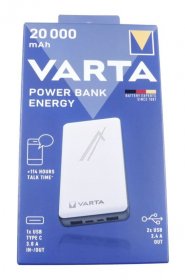 Varta Battery Consumer - 57978 101 111 Varta Power Bank Energy 20 000mah + Micro Usb Lead
