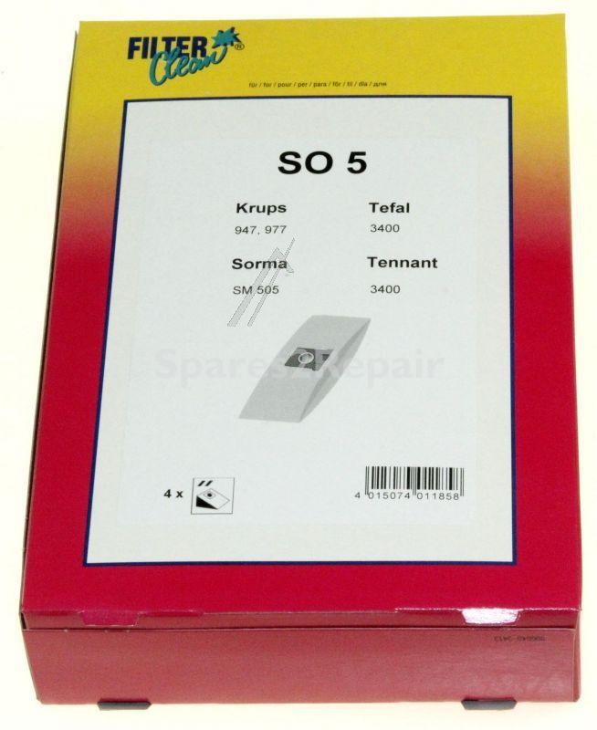 Filterclean Vacuum Cleaner Bags - So5 00735-k Dust Bags X4