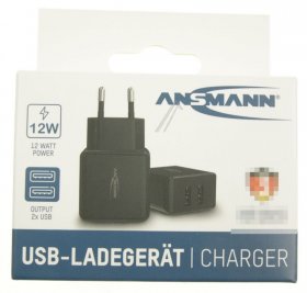 Ansmann Usb Power Supplies - Home Charger Hc212 1001-0106 Double Usb Charger-power Adapter 2 4a
