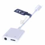Compatible Usb adaptor - Usb Type C(usb-c) To 3 5mm Stereo With Charging Function White