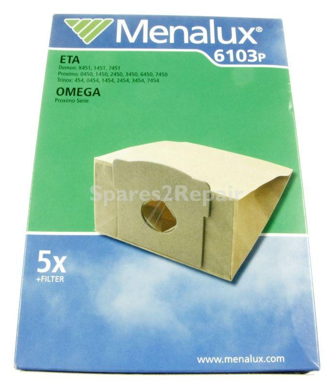 Electrolux Aeg Vacuum Cleaner Bags - 6103p 5 Bags+1mf To Cut