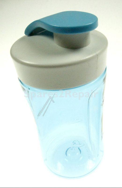 Domo Mixer / Blender Bowl - Beker Met Drinktuit 300ml Blauw