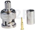 Abus 6.0mm Bnc Plug - Bnc Crimp Adaptor Rg59 75 Ohm 6mm, Guilded - TVAC40600