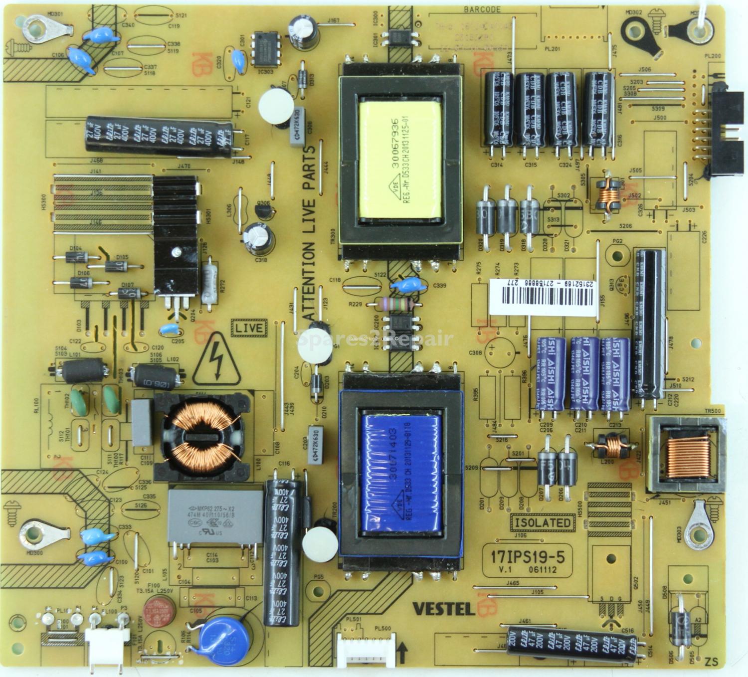 Finlux 32H6072-DC - Power Supply - 23152169 - 17IPS19-5 V.1 - 061112