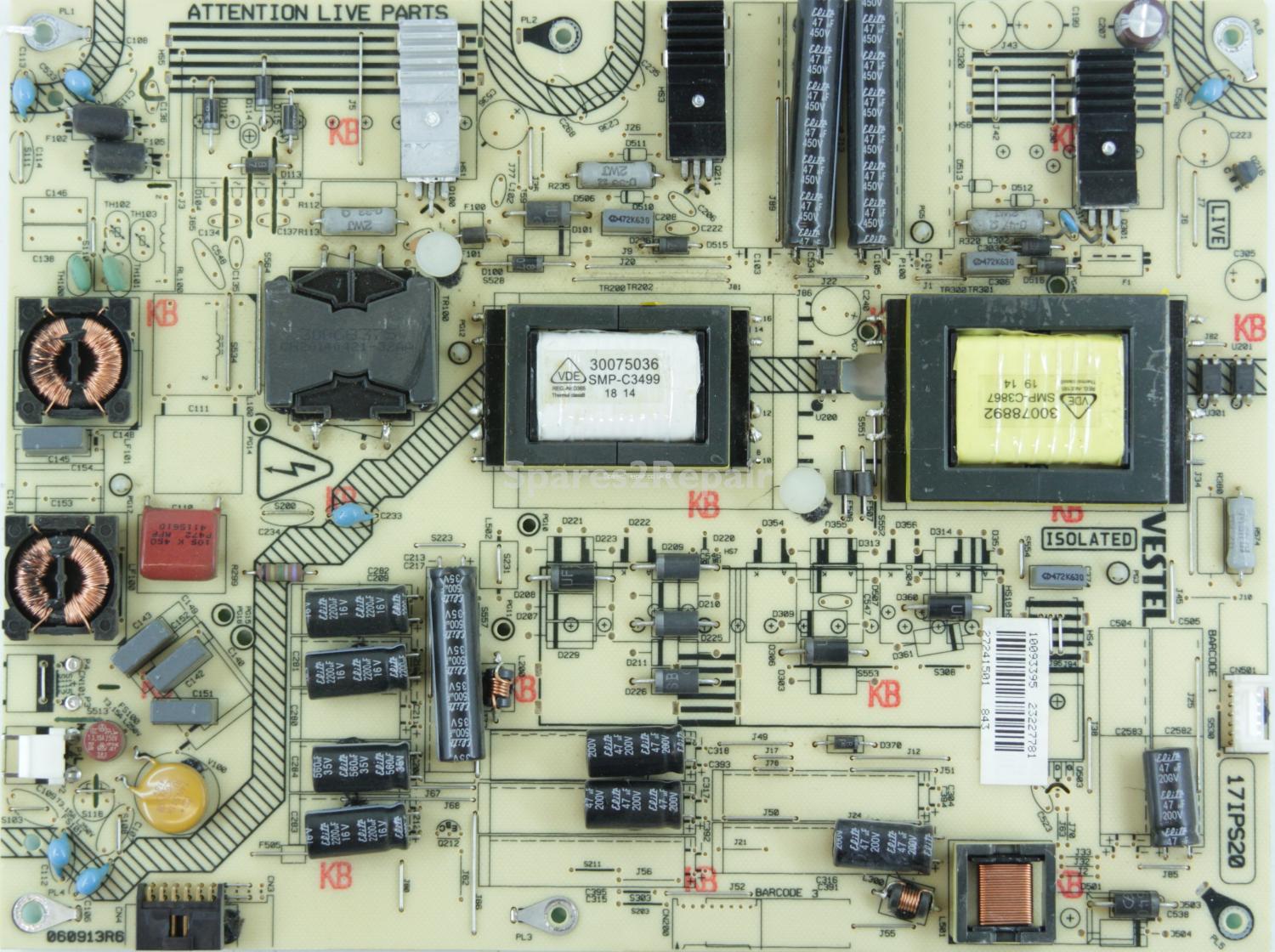 Finlux 39FPD274B-T - PSU - 23227781 - 17IPS20 - 060913R6