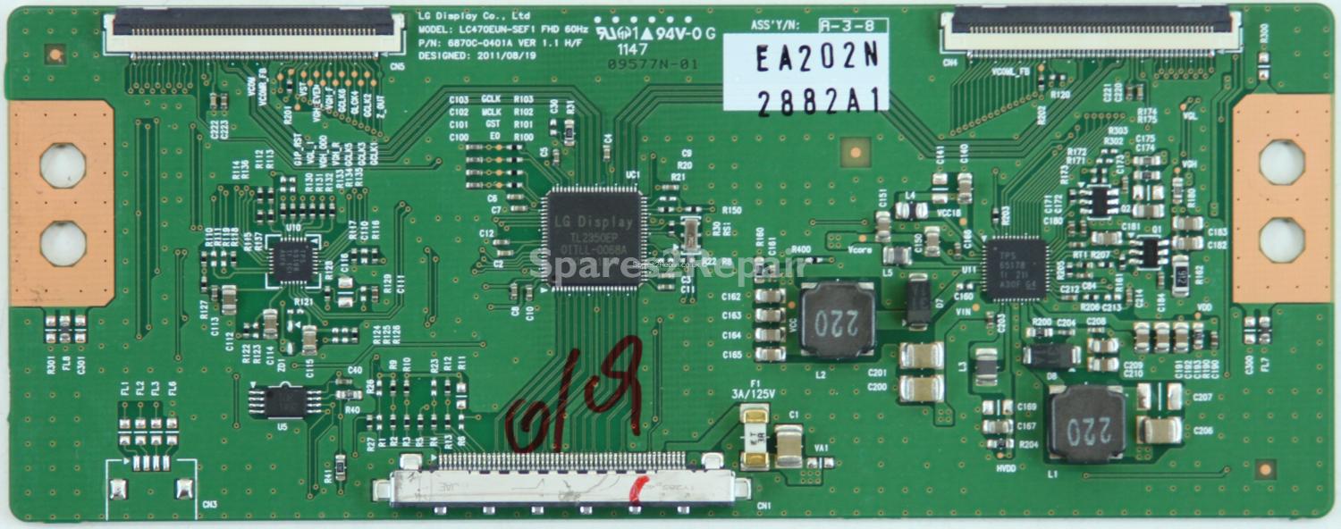 Finlux 42F7020-D - T-Con - 6870C-0401A - VER 1.1 - 6871L-2882A - LC470EUN-SEF.1