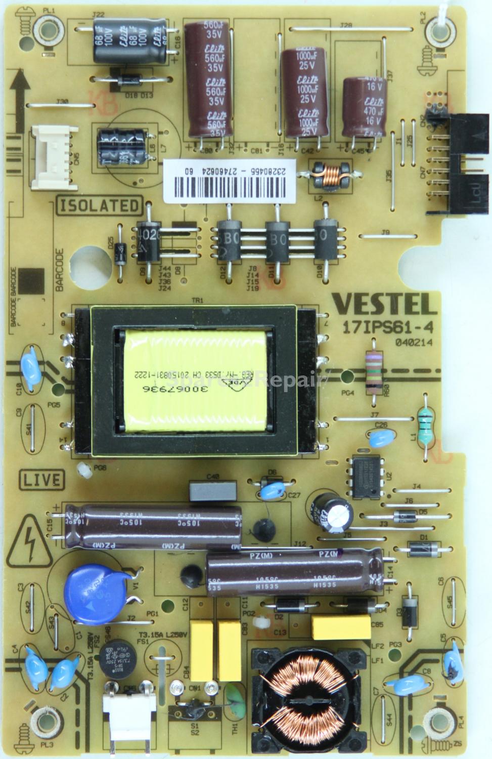 Linsar 24LED3000 - Power Supply - 23280455 - 17IPS61-4 - 040214