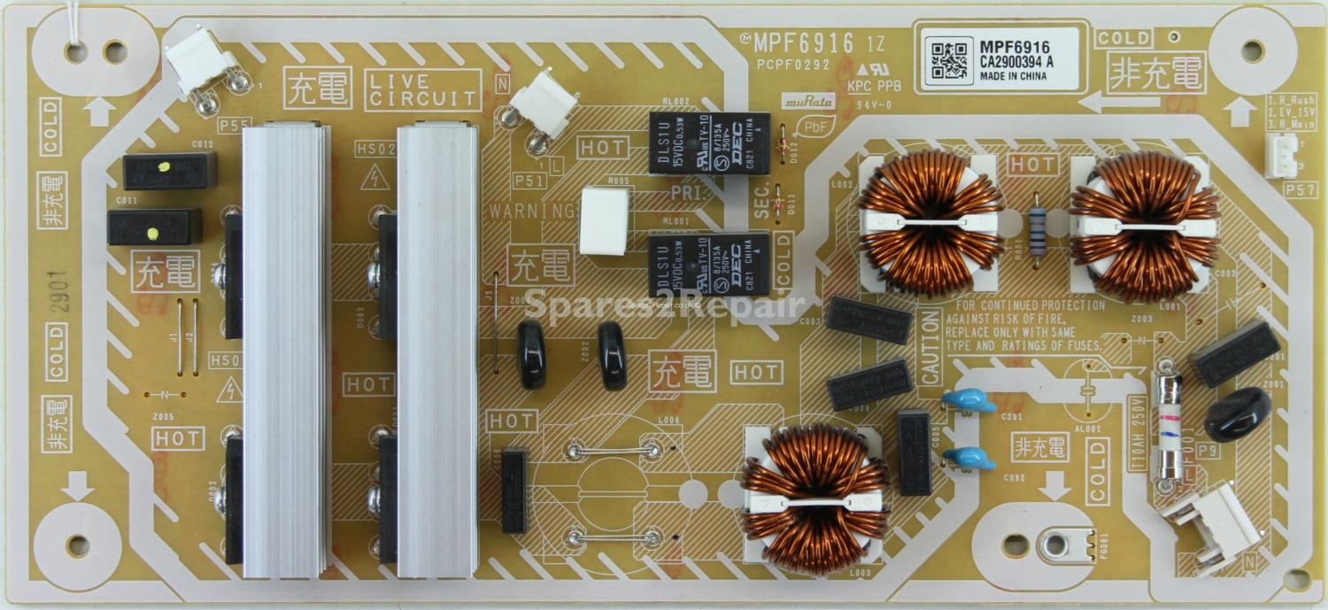 Panasonic TX-P65VT50B - Sub PSU - MPF6916 - CA2900394 A - MPF6916 1Z - PCPF0292