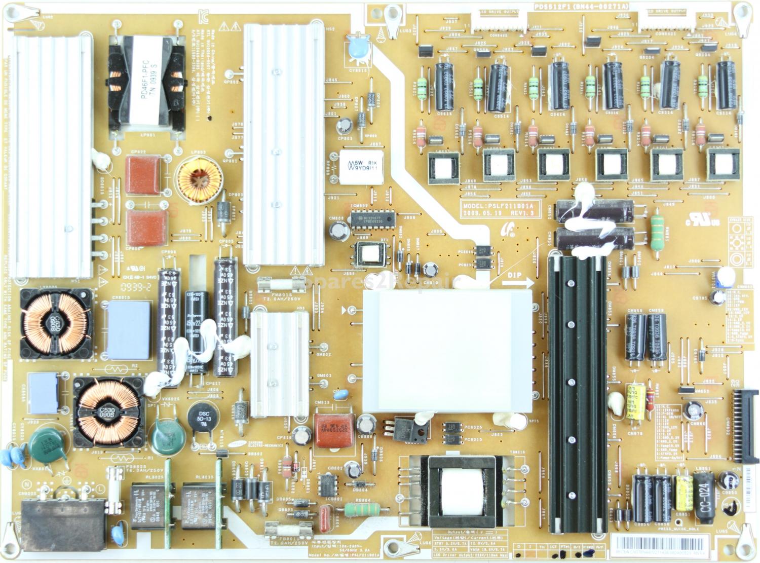 Samsung UE55B7020WW - PSU - BN44-00271A - PD5512F1 - PSLF211B01A - REV1.3