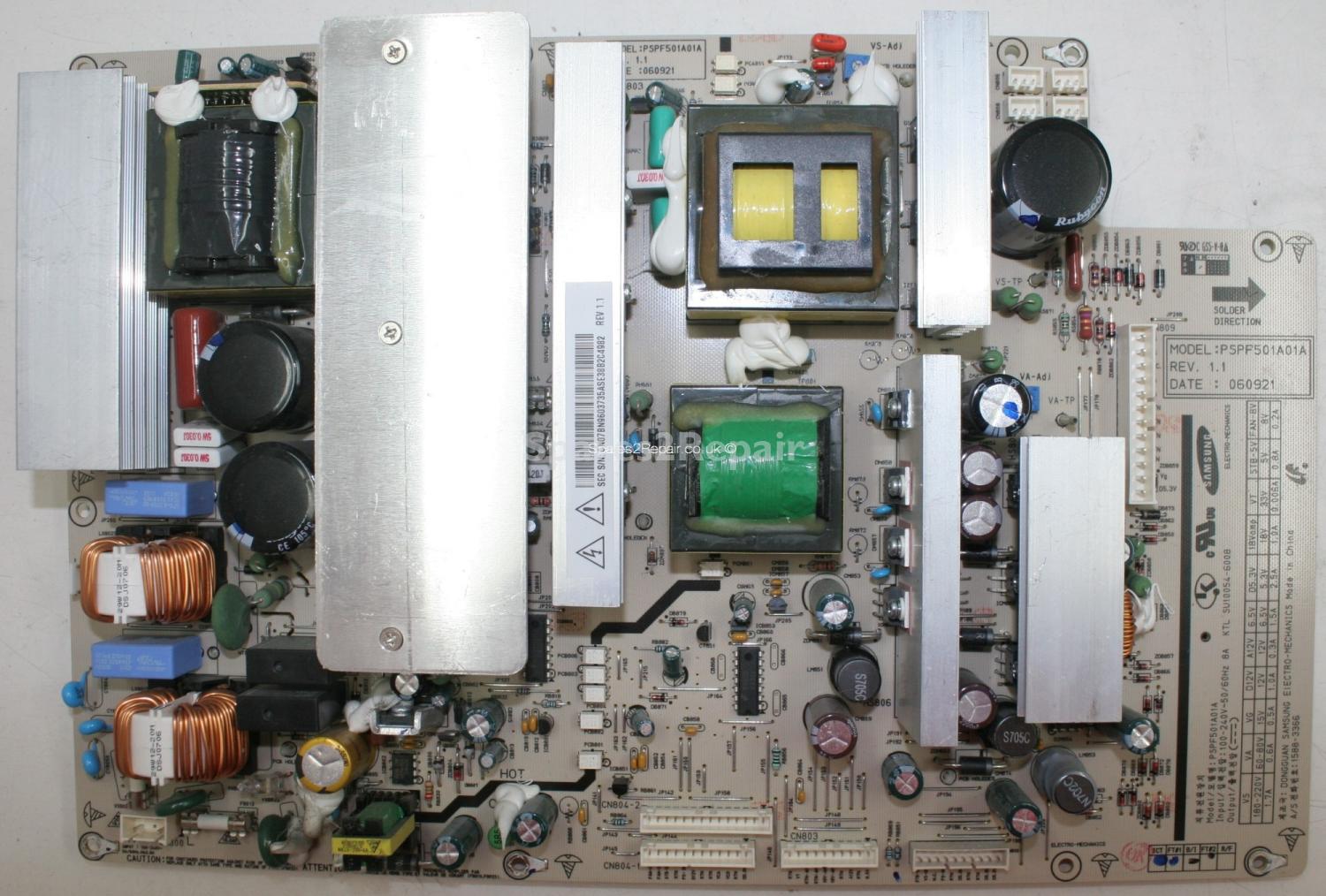 Samsung PS-50C7HD - PSU - BN96-03735A - PSPF501A01A REV 1.1